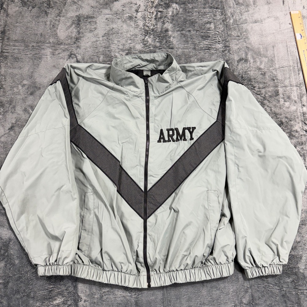 American Power Source Army IPFU Training‎ Jacket Mens XL Short Gray Reflective
